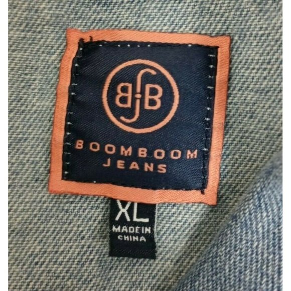 Boom Boom Jeans Women's Denim Jean Jacket With Aztec Design Size XL - Picture 6 of 6